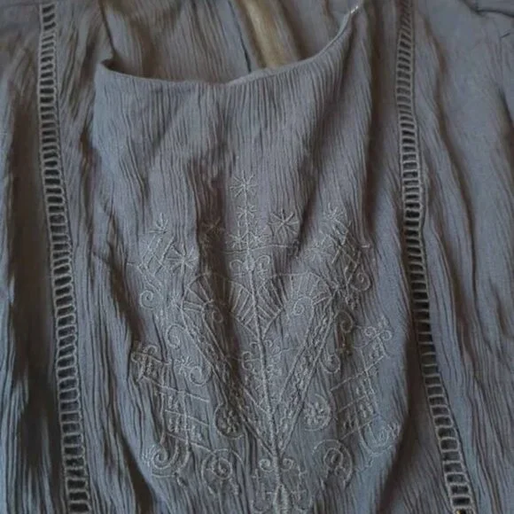 Disturbia blessing puff sleeve tie back midi dress size 10 new - Picture 2 of 6